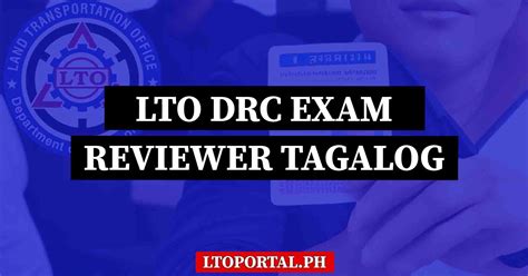 lto online exam answers tagalog|LTO DRC Exam Filipino (Tagalog) Reviewer Answer Key.